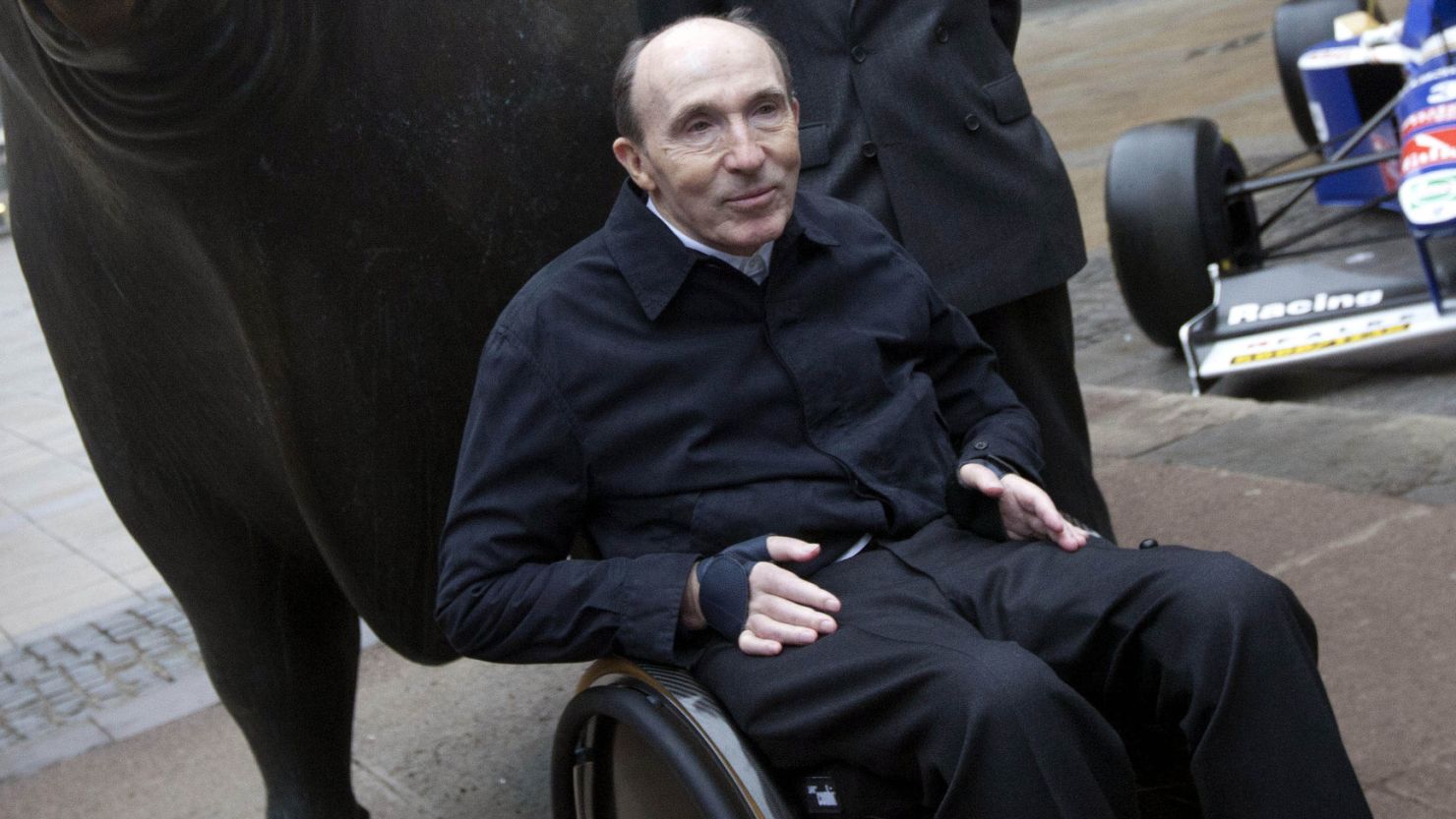 Frank Williams is tetraplegic and has been confined to a wheelchair since a car crash in 1986.