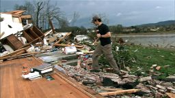 CNN ground crew shows the tremendous destruction from a tornado in TN.