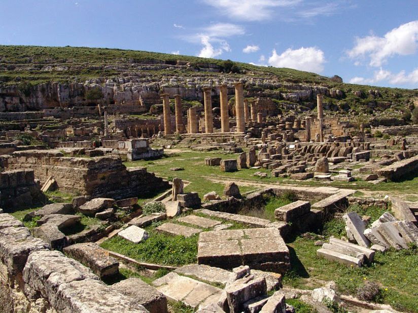 The ruins of Cyrene have been a famous archaeological site since the 18th century but the site's decline began around 365 A.D. with a massive earthquake and tidal wave.