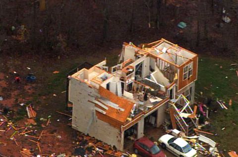 High winds during an overnight storm system tore apart a Paulding County home.