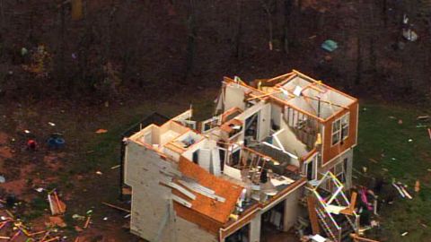 High winds during an overnight storm system tore apart a Paulding County home.