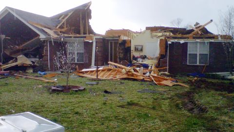 Meridianville, Alabama, was hit hard by Friday's storm system.