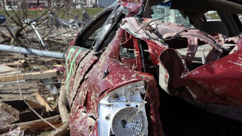 Harrisburg, Illinois, residents face the daunting challenge of cleaning up after the prowerful storms.