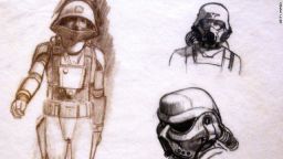 Early images of "Star Wars" stormtroopers and Imperial forces, as rendered by Ralph McQuarrie.