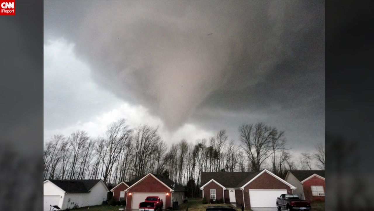 iReporter Kevin Welz captured this image of the Henryville tornado as it touched down on Friday night.