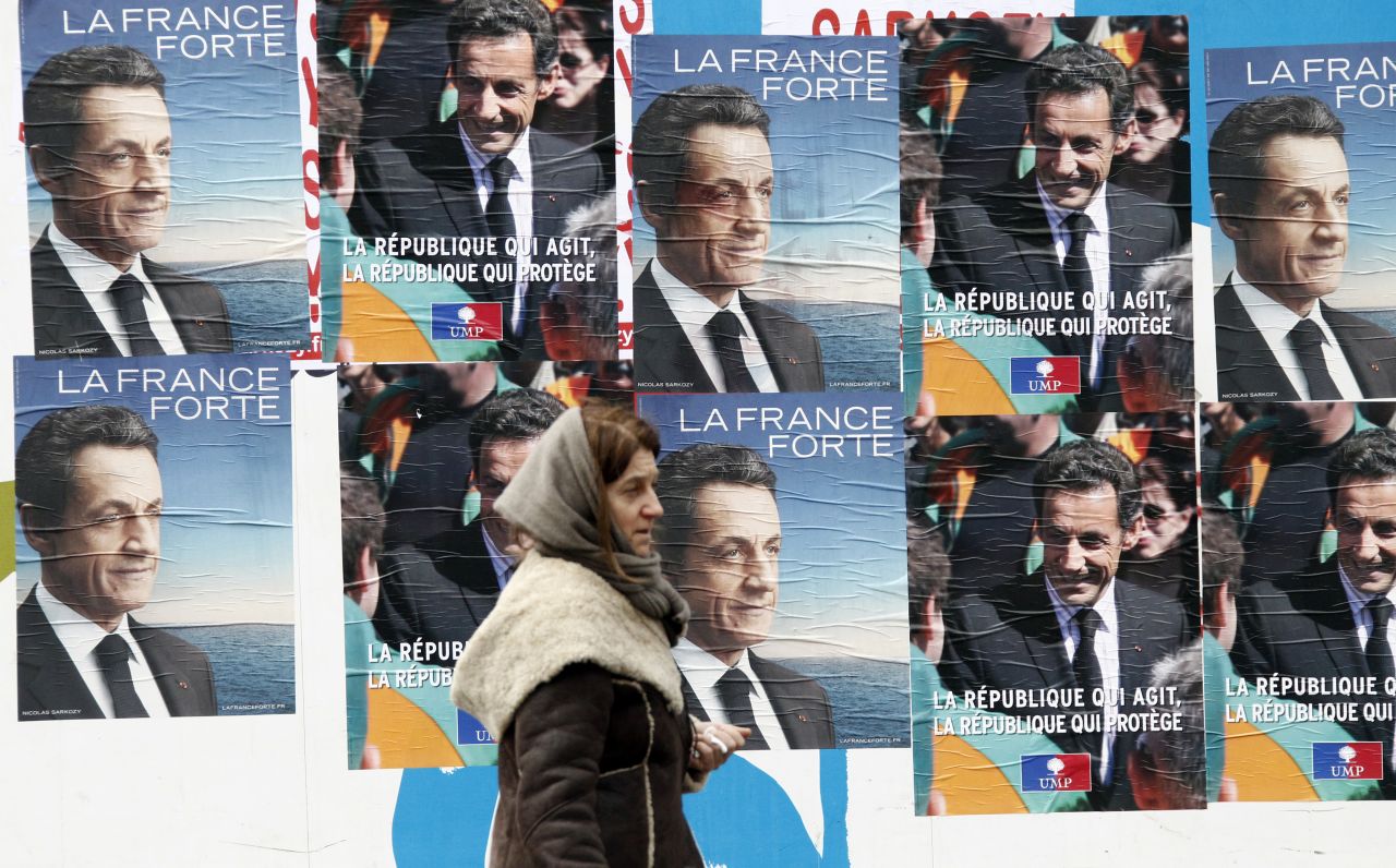 France, which is preparing for presidential elections in April, has limits on campaign expenditures -- which might explain the ugly posters.