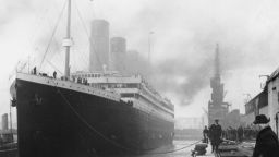 Titanic at the docks on April 1912,