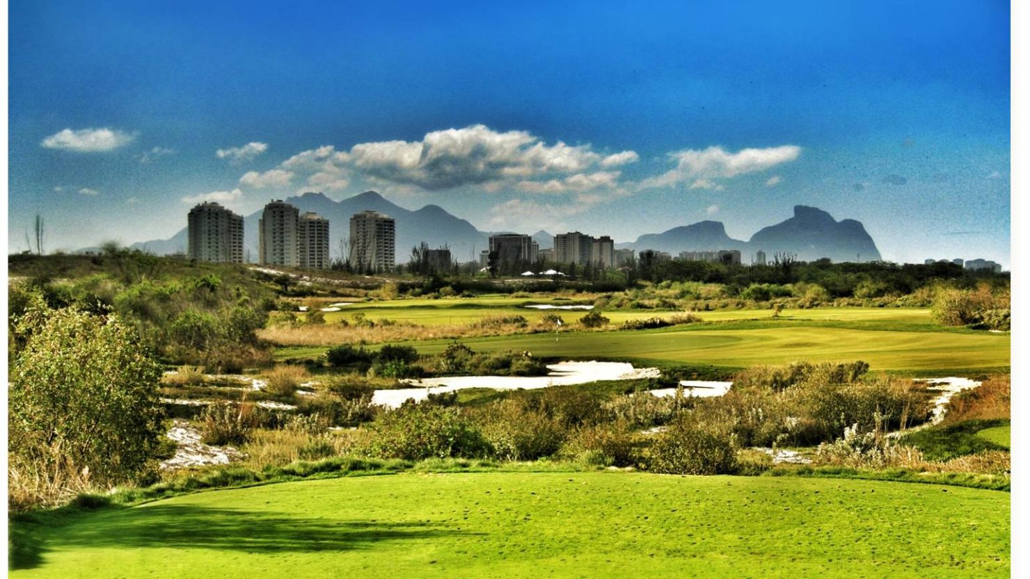 An illustrative view of the proposed Olympic golf course in the suburbs of Brazilian city Rio.
