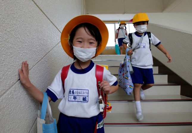Japanese children in their dormitory in Minamisanriku, which used to be an exotic hotel. "Everyone around here, it seems, is billeted" in nearby dorms, Altit added.