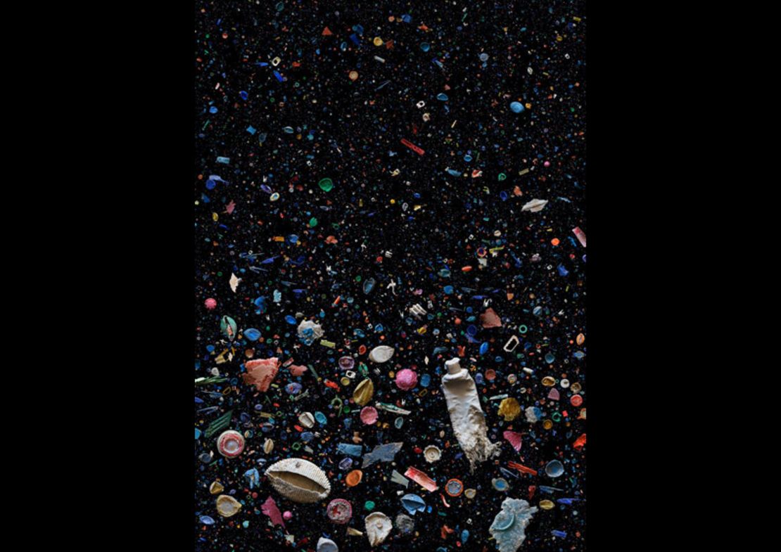 Mandy Barker's thoughtful still-life photos, dubbed "SOUP" depict  waste debris suspended in water, inspired by the Pacific ocean "Garbage Patch"