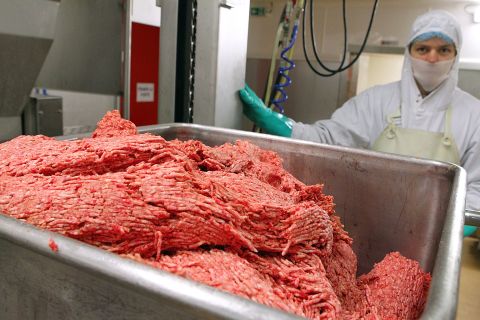 Mince meat can also become a breeding ground of bacteria. When the meat is all mixed together, any germs on the surface can spread deep within the products.
