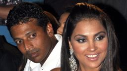 Tennis star Mahesh Bhupathi is a prominent figure on the Bollywood scene. His company represents several film stars and also produces its own features. His wife is Bollywood actress Lara Dutta, right.