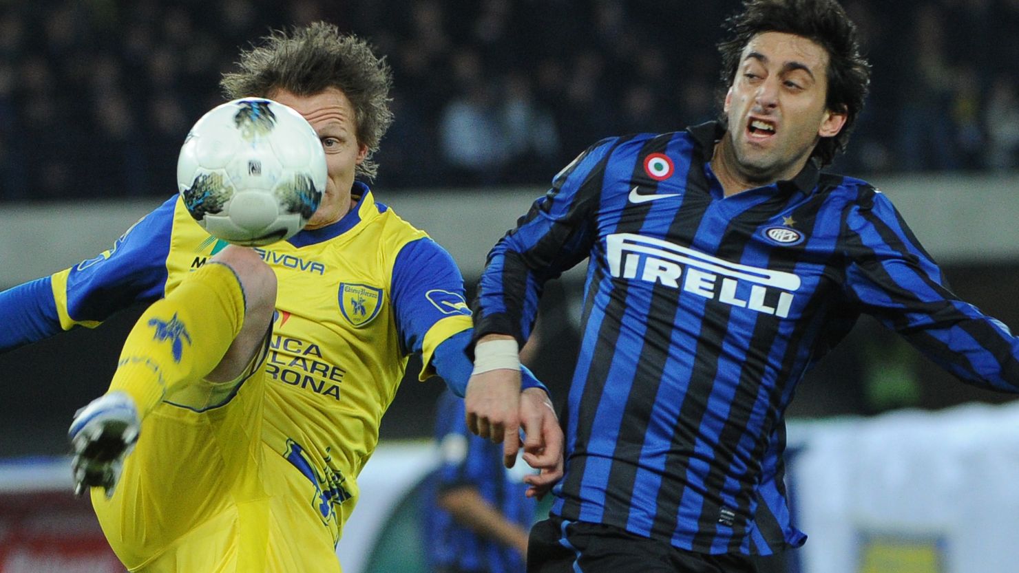 Argentine striker Diego Milito missed a penalty but also scored against Chievo as Inter Milan ended winless run in Serie A on Friday 