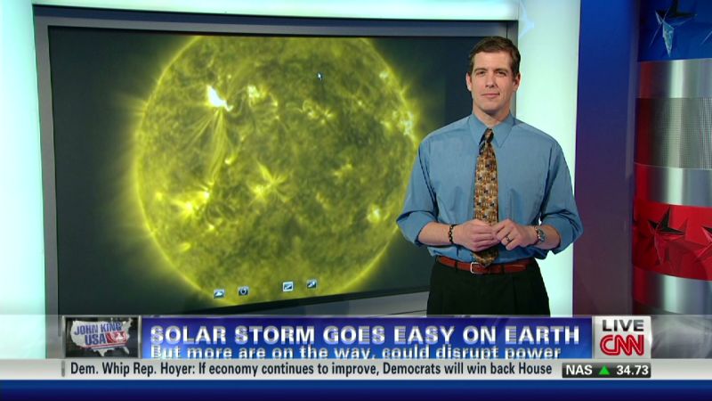 Solar storm goes easy on Earth