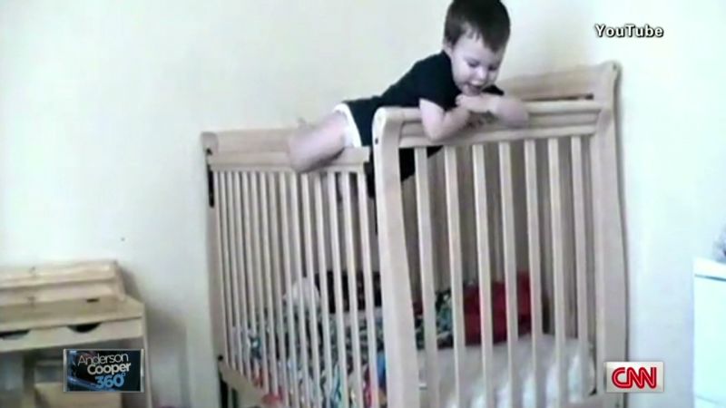 Baby escaping outlet crib