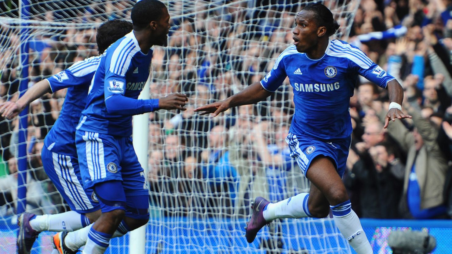 Didier Drogba scores his 100th EPL goal to seal three points for Chelsea at home to Stoke.