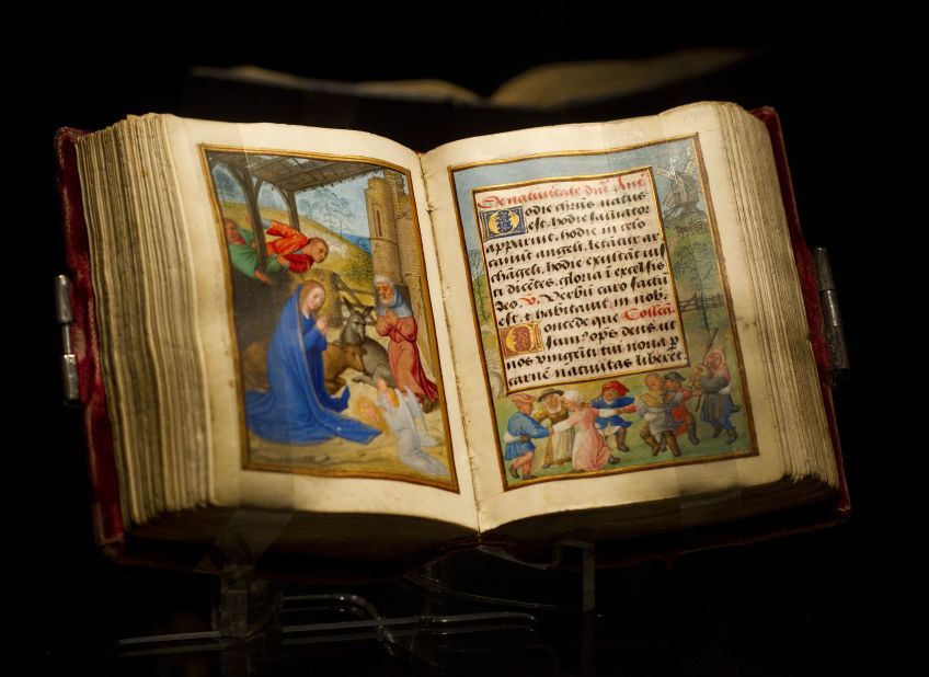 Rare volumes, such as this illuminated manuscript, the Imhof Prayer Book, illustrated by 16th century Flemish painter Simon Bening, are a draw to collectors. 