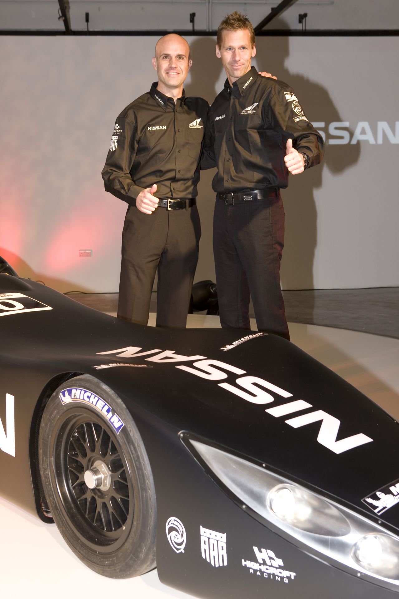 The DeltaWing will not be driven by the "Caped Crusader" but by Germany's Michael Krumm and Britain's Marina Franchitti, left -- the younger brother of IndyCar legend Dario Franchitti and cousin of Formula One's Paul di Resta.