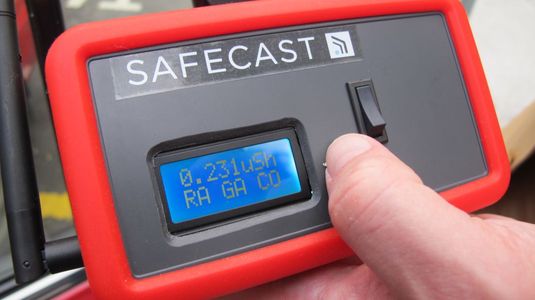 A handheld device to track the Geiger counter's results while inside the car.