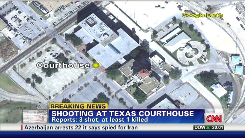 Defendant opens fire outside courthouse