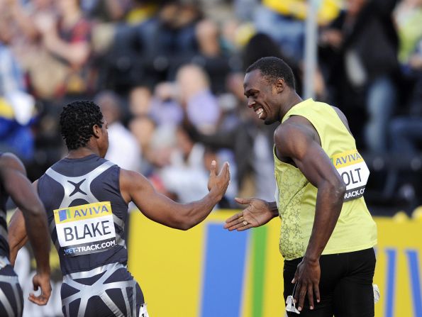 In terms of training partners, Blake couldn't have a better role model than world record-holder Bolt -- who he looks up to for all that he has achieved in athletics. But though the pair are friends, Blake still wants to take his titles.