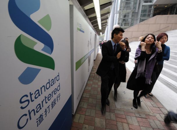 Standard Chartered was levied the fine on August and December 2012 for violating U.S. sanctions on transactions with Iran, Burma, Libya and Sudan.