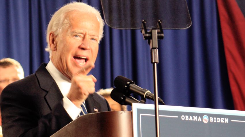 Vice President Joe Biden gave a speech at a United Auto Workers hall in Toledo, the first of four planned in coming weeks.