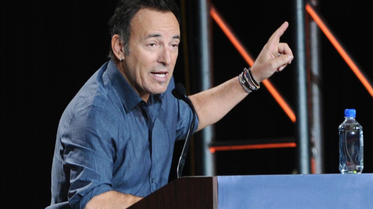 Rocker Bruce Springsteen speaks Thursday at the South By Southwest music conference.
