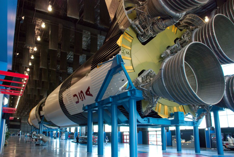 The Saturn V inside the Davidson Center for Space Exploration is another imposing testament to U.S. space exploration.