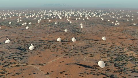 O deserto de Karoo, na África do Sul, abrigará o Square Kilometer Array, um conjunto de 3.000 antenas parabólicas operando em conjunto em uma área de quilômetro quadrado.