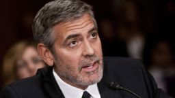 George Clooney testified before the Senate Foreign Relations Committee on Wednesday.