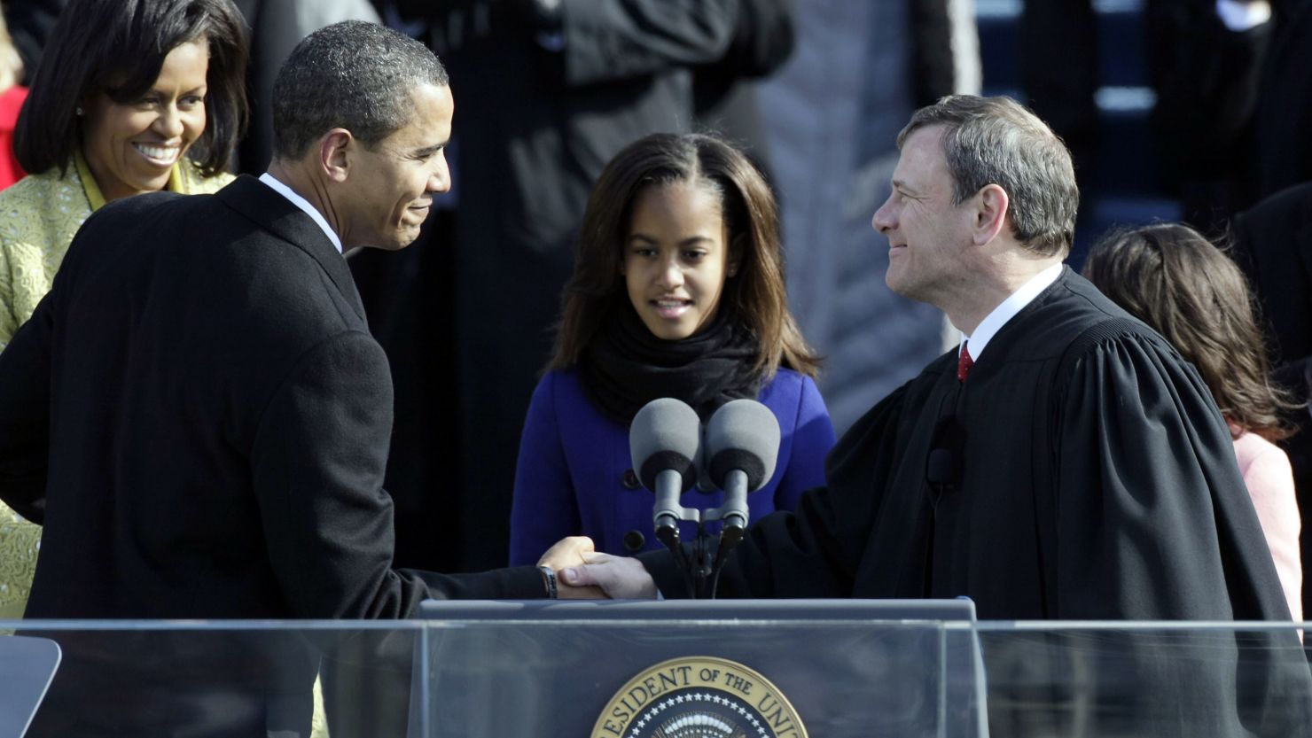 President Obama, who was sworn in by Chief Justice John Roberts, may be pitted against him over healthcare.
