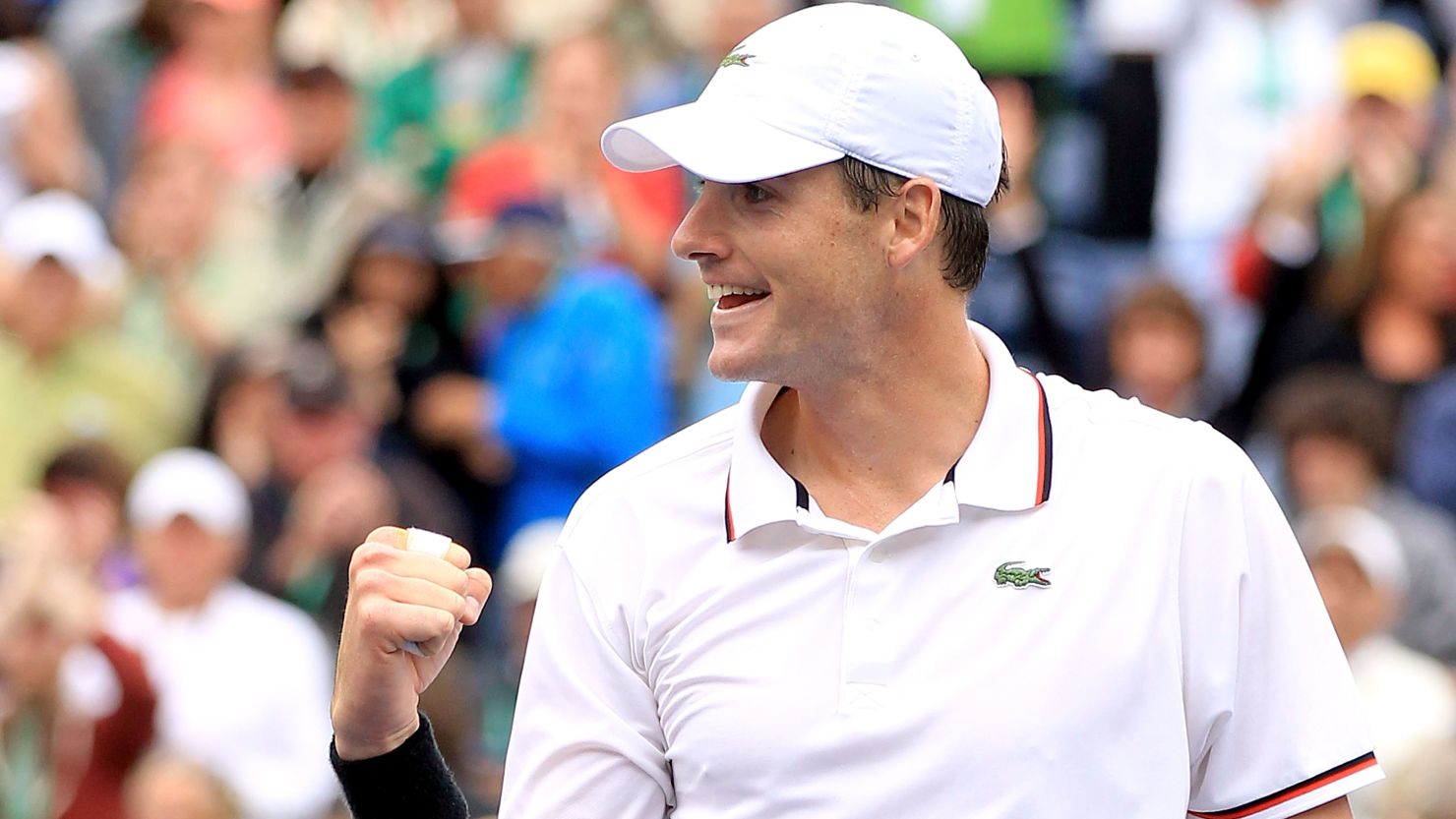 John Isner celebrates the biggest victory of his career after dumping out Novak Djokovic.