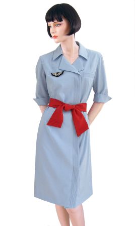 Muskiet has been collecting flight attendant ensembles since the early 1980s. 