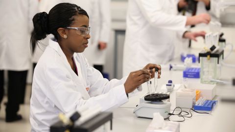 female laboratory scientist
