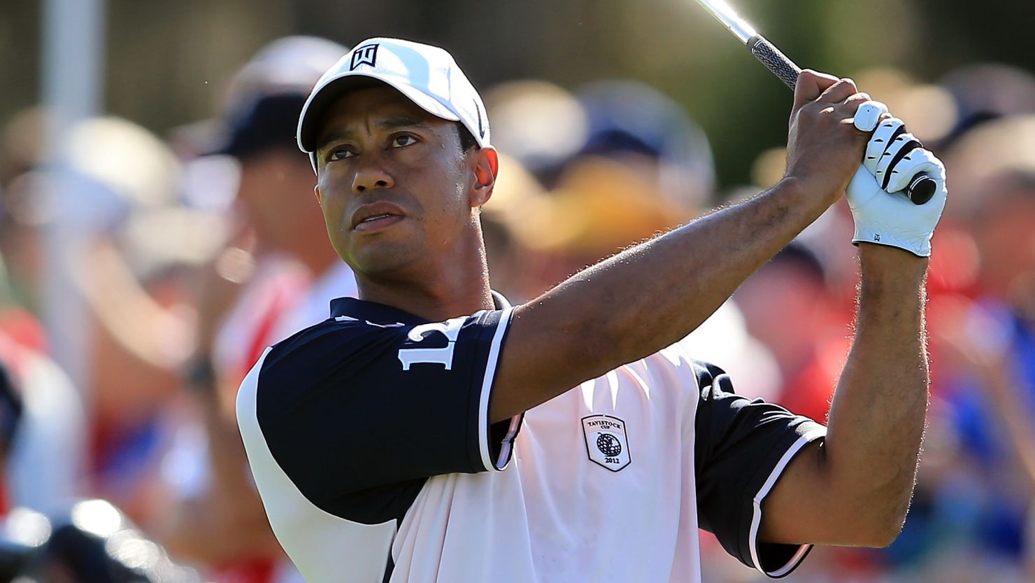 Tiger Woods was back in action at the Tavistock Cup just a week after suffering an Achilles injury