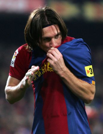 The Argentine cemented his position in Barca folklore in March 2007 when he scored a hat-trick against archrivals Real Madrid in a 3-3 draw. He was the first player to score a treble in the "El Clasico" fixture since Chile's Ivan Zamarano in the 1994-95 season.