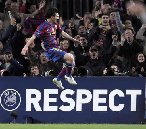 He scored four goals in a match for the first time in his career when Barca beat Arsenal 4-1 in the second leg of their Champions League last eight match in April 2010.