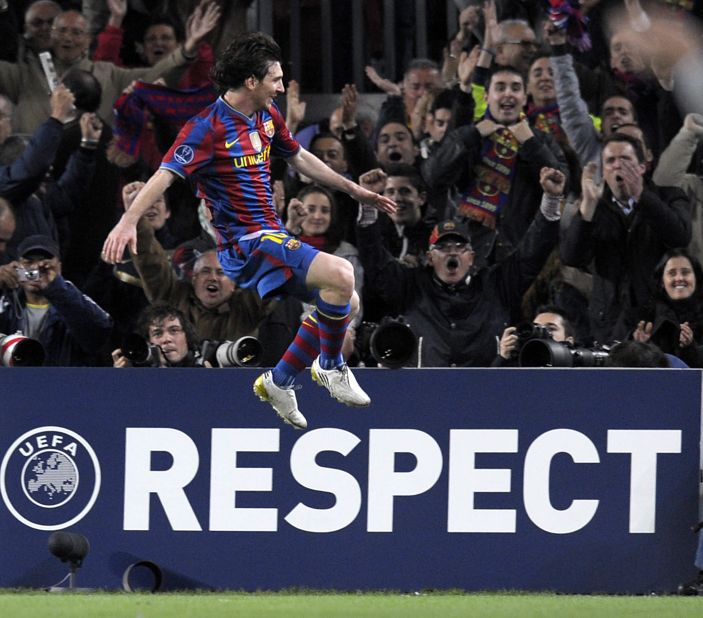 He scored four goals in a match for the first time in his career when Barca beat Arsenal 4-1 in the second leg of their Champions League last eight match in April 2010.