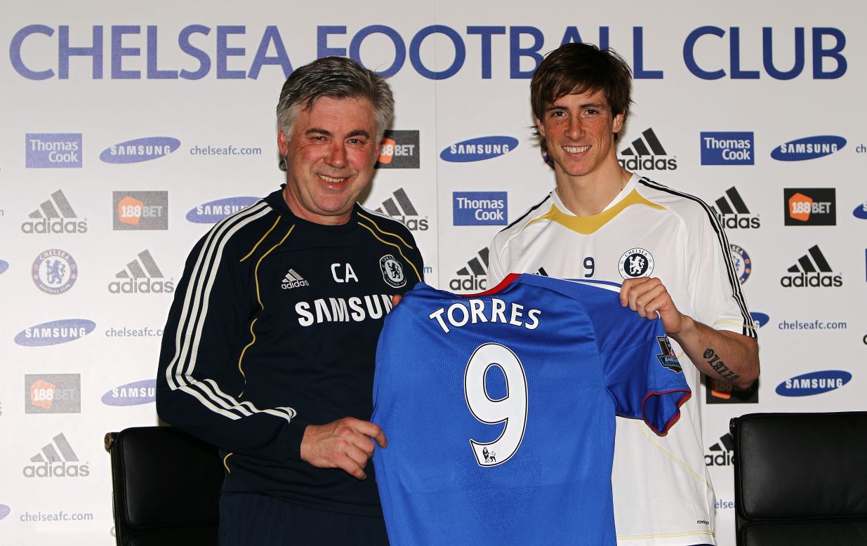 Spain striker Fernando Torres joined Chelsea from EPL rivals Liverpool in a British-record transfer reported to be worth $80 million in January 2011. Despite his lucrative move, Torres has struggled to find the net during his spell in west London.