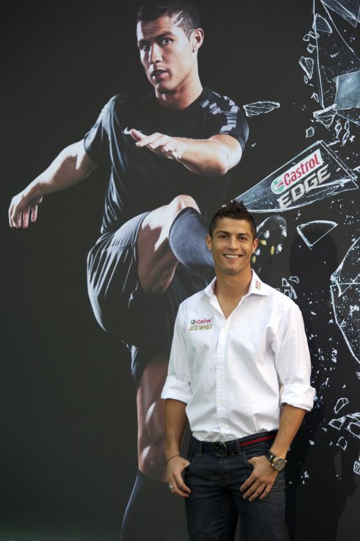 Real Madrid's Cristiano Ronaldo became the world's most expensive player when he joined the Spanish giants from Manchester United in 2009 for a reported $130 million.The Portugal forward's silky skills and prolific goalscoring also help him to attract sponsorship deals, such as the one he has with his boot manufacturer Nike.