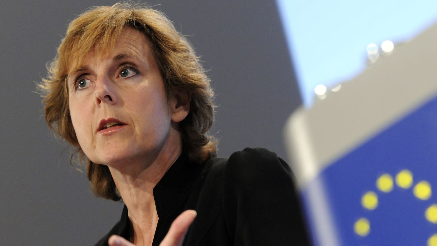 European Union Commissioner for Climate Change Connie Hedegaard at the commission headquarters in Brussels on October 7.