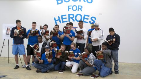 Patterson has donated thousands of books to the troops and strives to get kids involved.