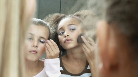 Some parents do let their girls wear makeup to school, so it's important to remind your daughter that families have different rules.