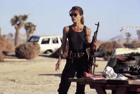 Linda Hamilton (pictured) was the best known Sarah, but Emilia Clarke took on the Terminator in the 2015 reboot.