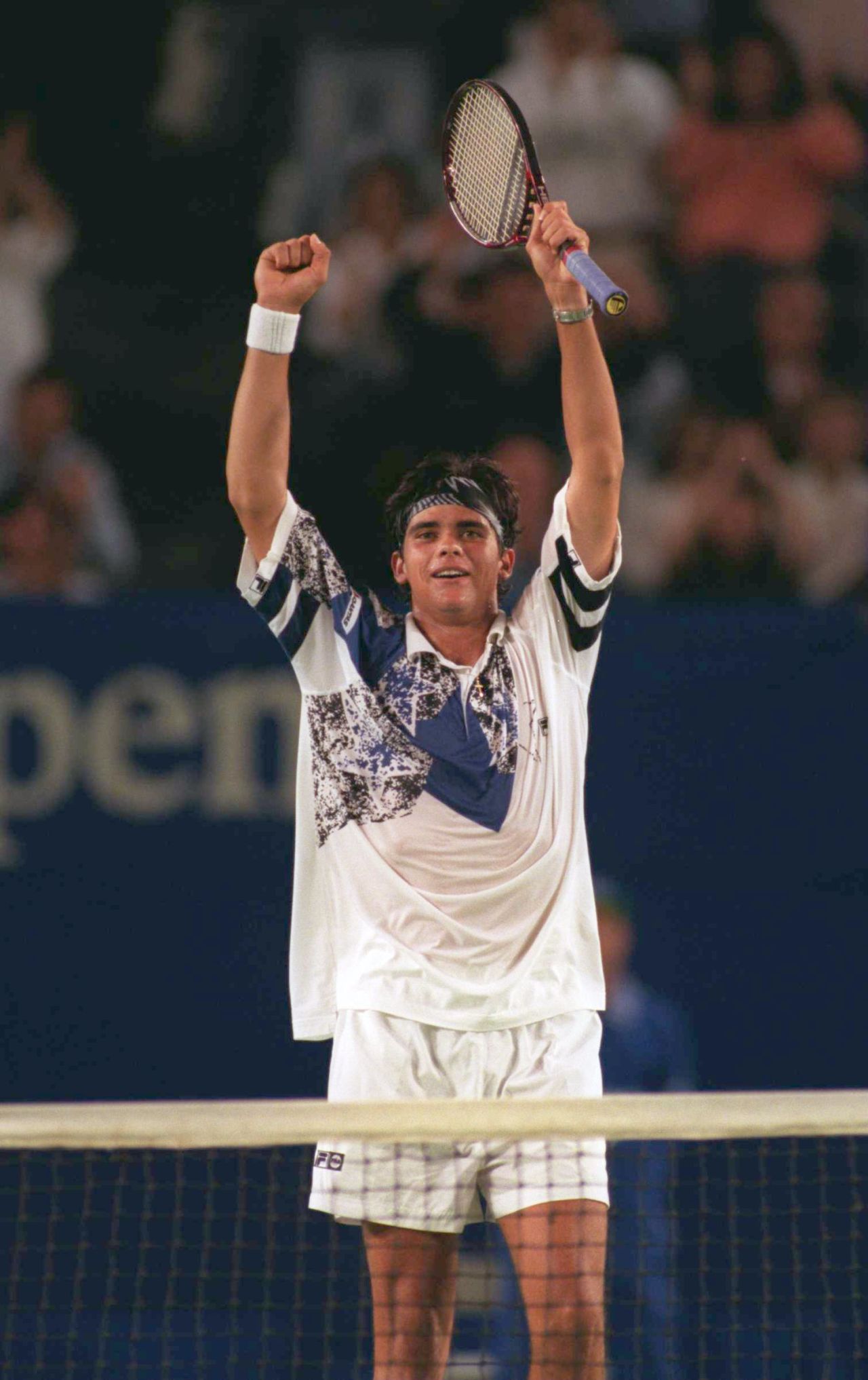 Melbourne-born Philippoussis announced himself on the tennis scene with a third round victory over Pete Sampras at the U.S. Open in 1996.