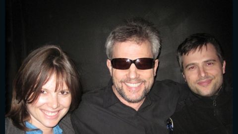 Karl Marlantes, with shades, at a Los Angeles jazz club with his daughter, Laurel, and his son, Peter.
