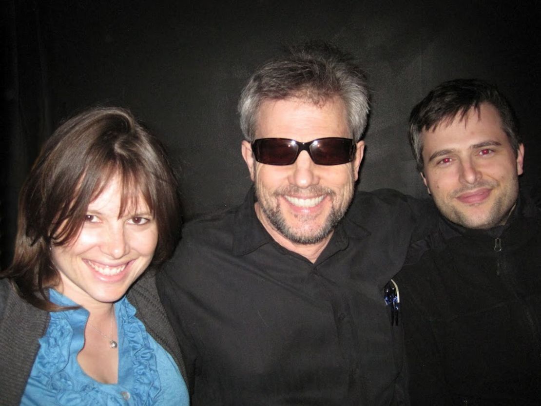 Karl Marlantes, with shades, at a Los Angeles jazz club with his daughter, Laurel, and his son, Peter.