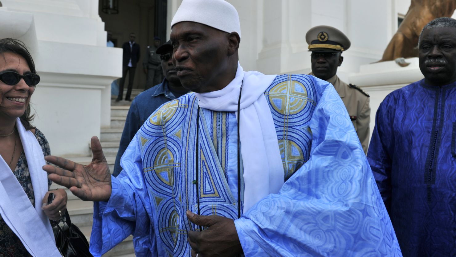 Senegalese president and presidential candidate Abdoulaye Wade on March 23, in Dakar.