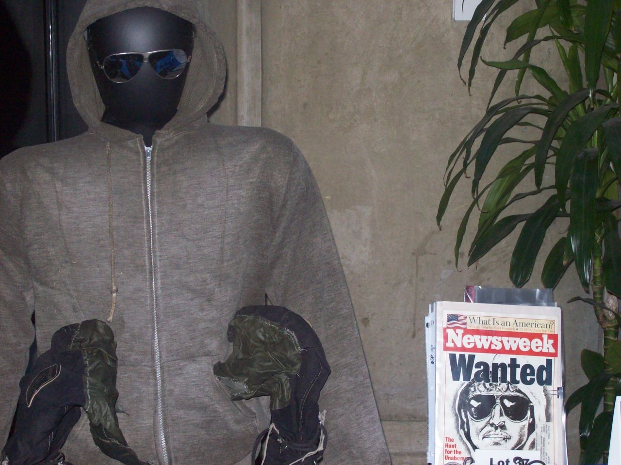 Authorities auctioned Unabomber Ted Kaczynski's personal items in May 2011, including his signature hoodie. The proceeds were used to compensate some of his victims.